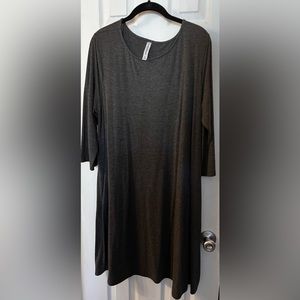 3/4 Sleeve Swing Dress “zenana premium” 2x